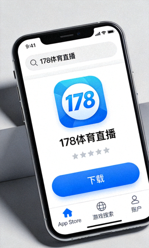 iPhone屏幕截图 - 显示App Store中搜索178体育直播应用的结果页面